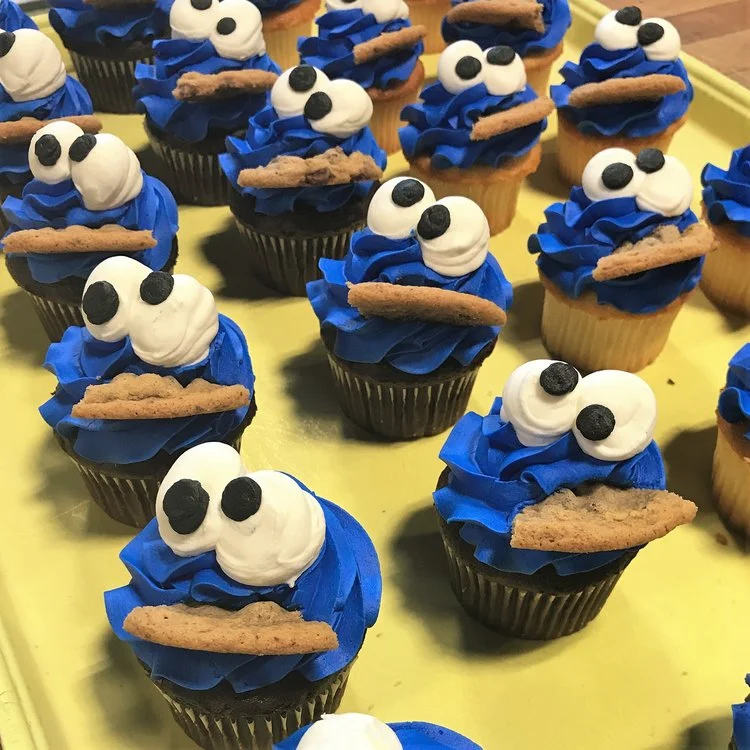 Cookie Monster Cupcakes