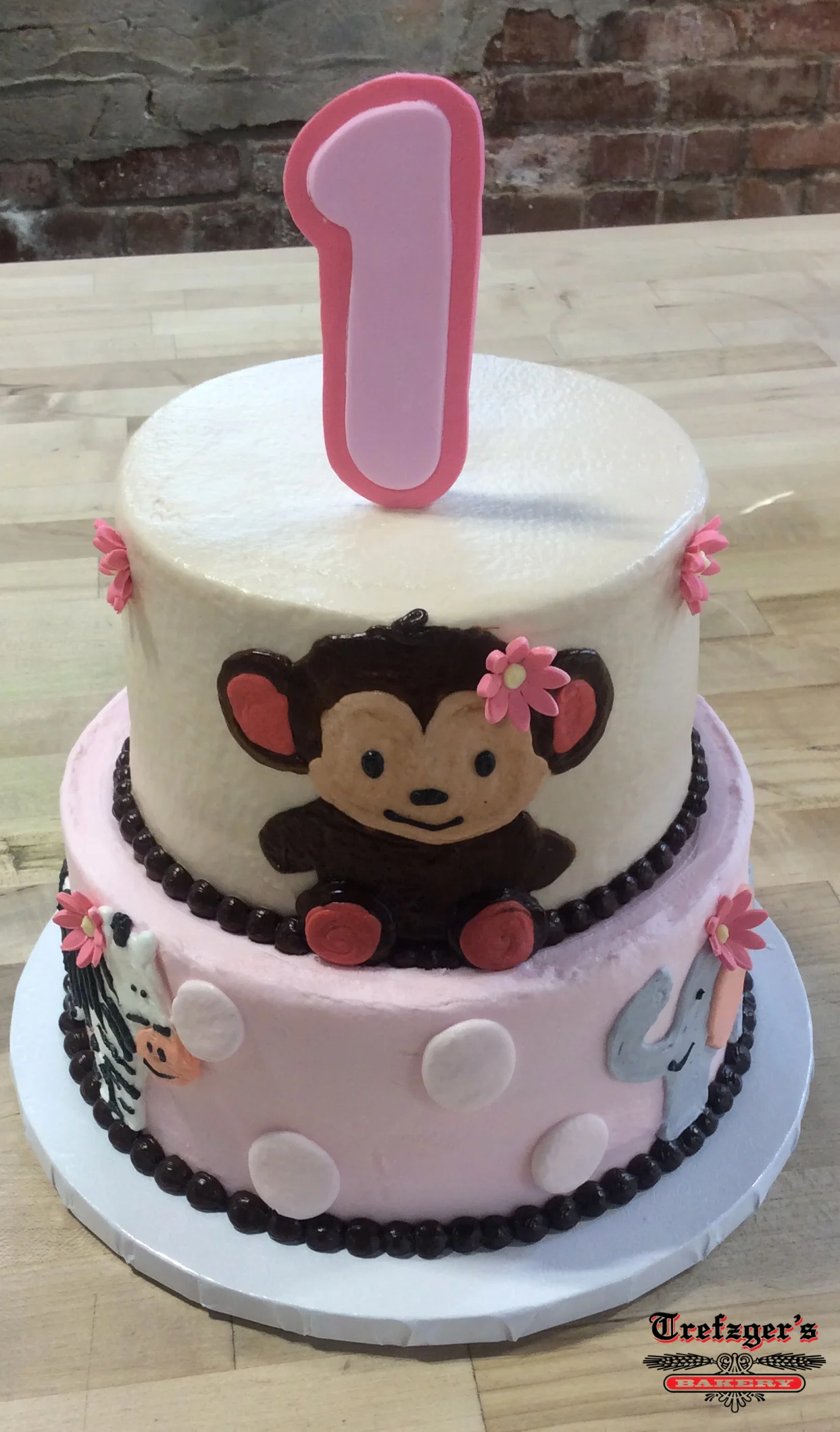 Piped Animals Party Cake