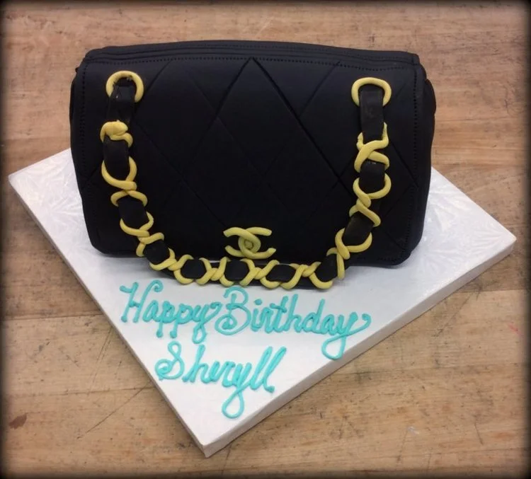 Chanel Purse Shaped Cake