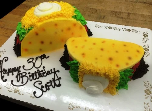 Tacos Shaped Cake