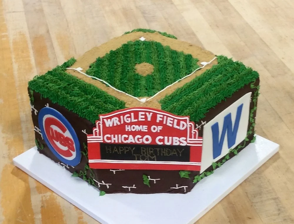 Cubs Wrigley Field Shaped Cake