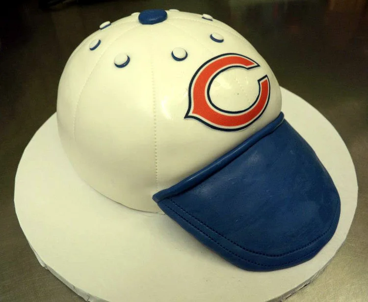 Chicago Bears Baseball Cap Shaped Cake