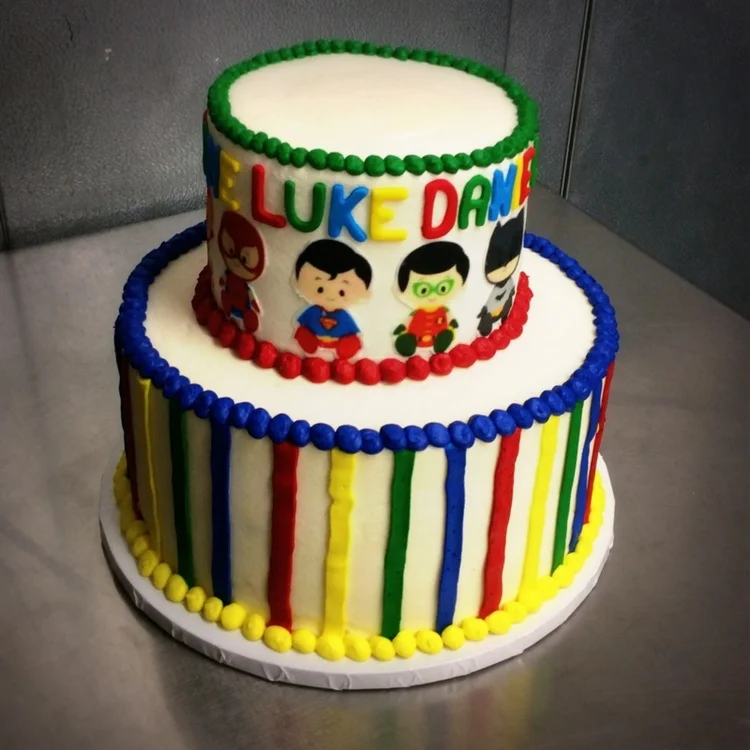 Superhero Party Cake