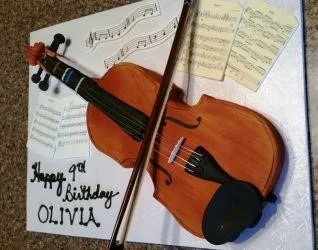 Violin Shaped Cake