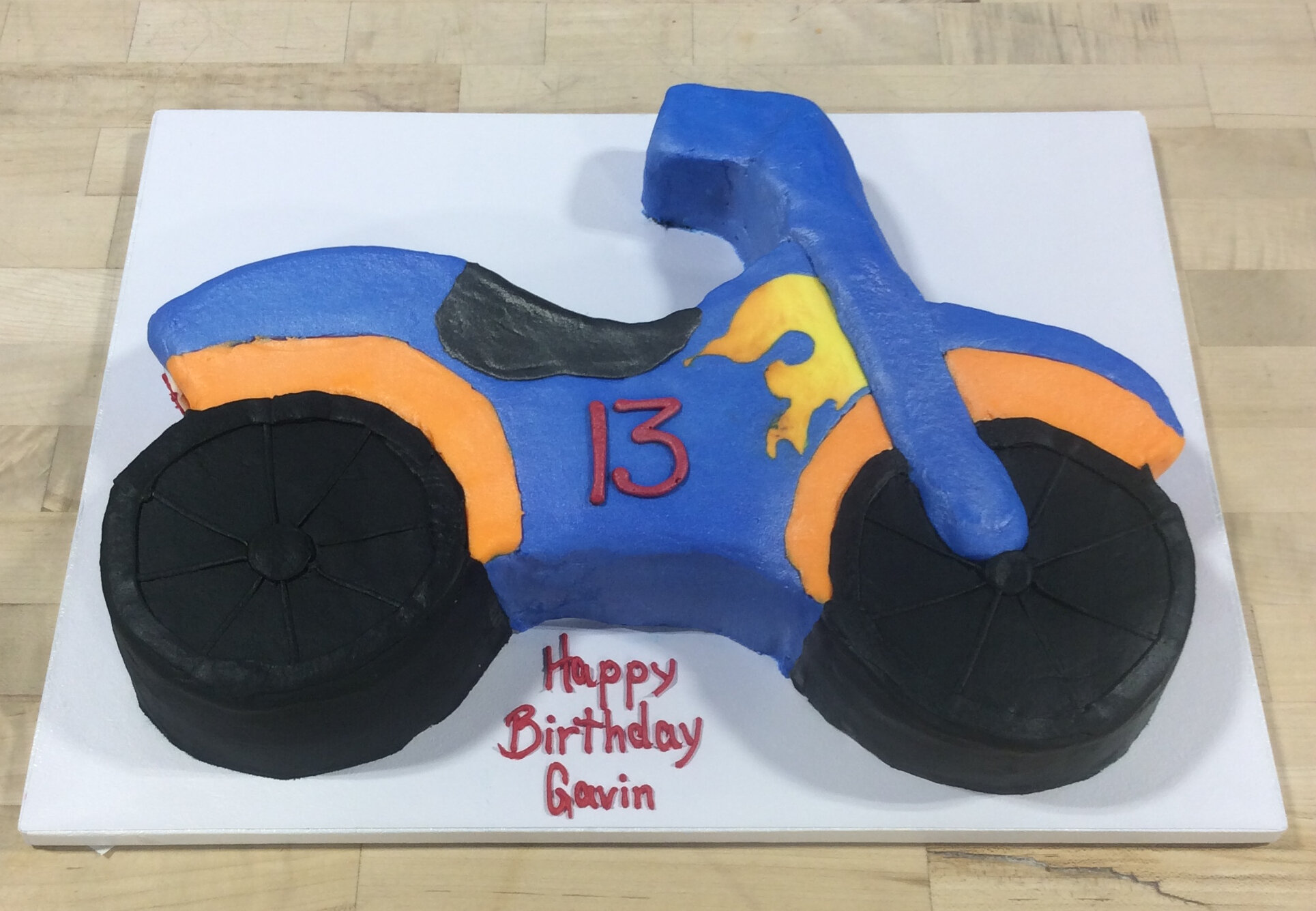 Motorcycle Shaped Cake.JPG