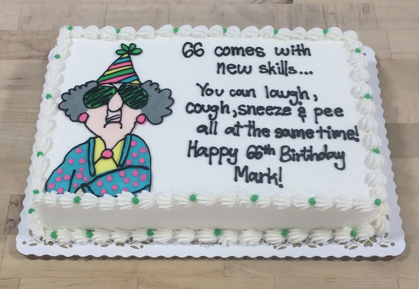 Piped Old Lady Funny Sheet Cake.JPG