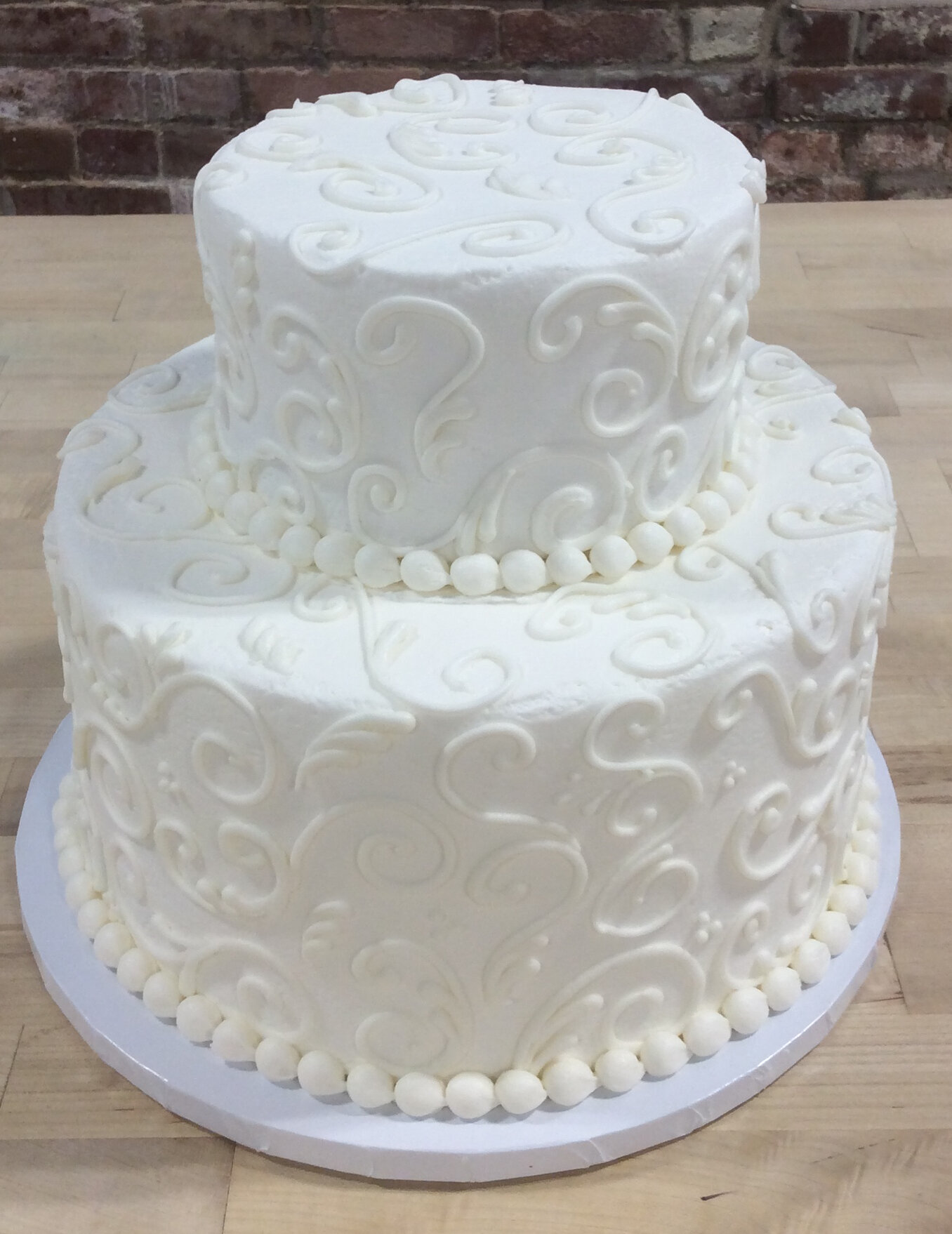 White Scrollwork Party Cake.JPG
