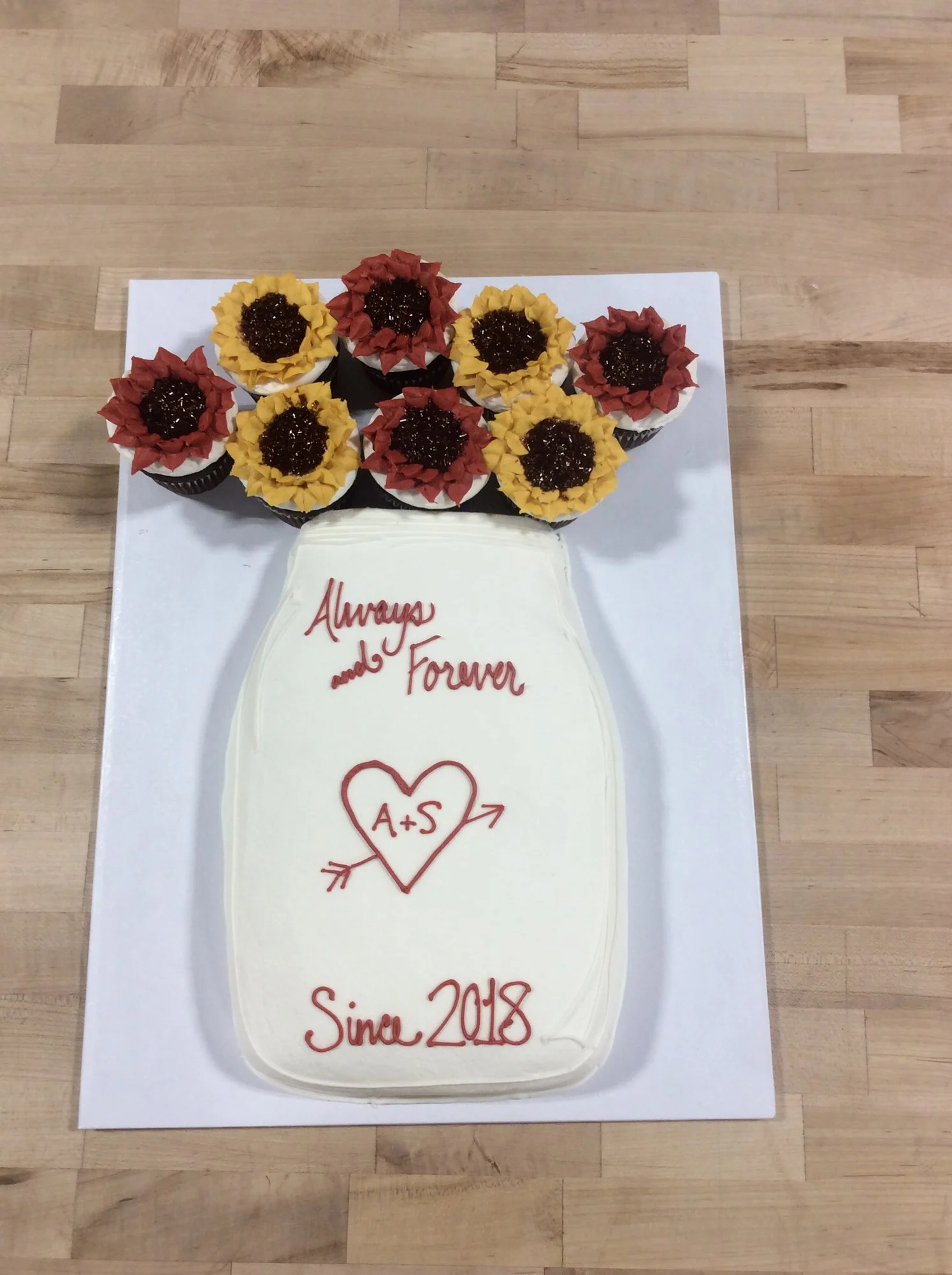 Mason Jar Bouquet Cake