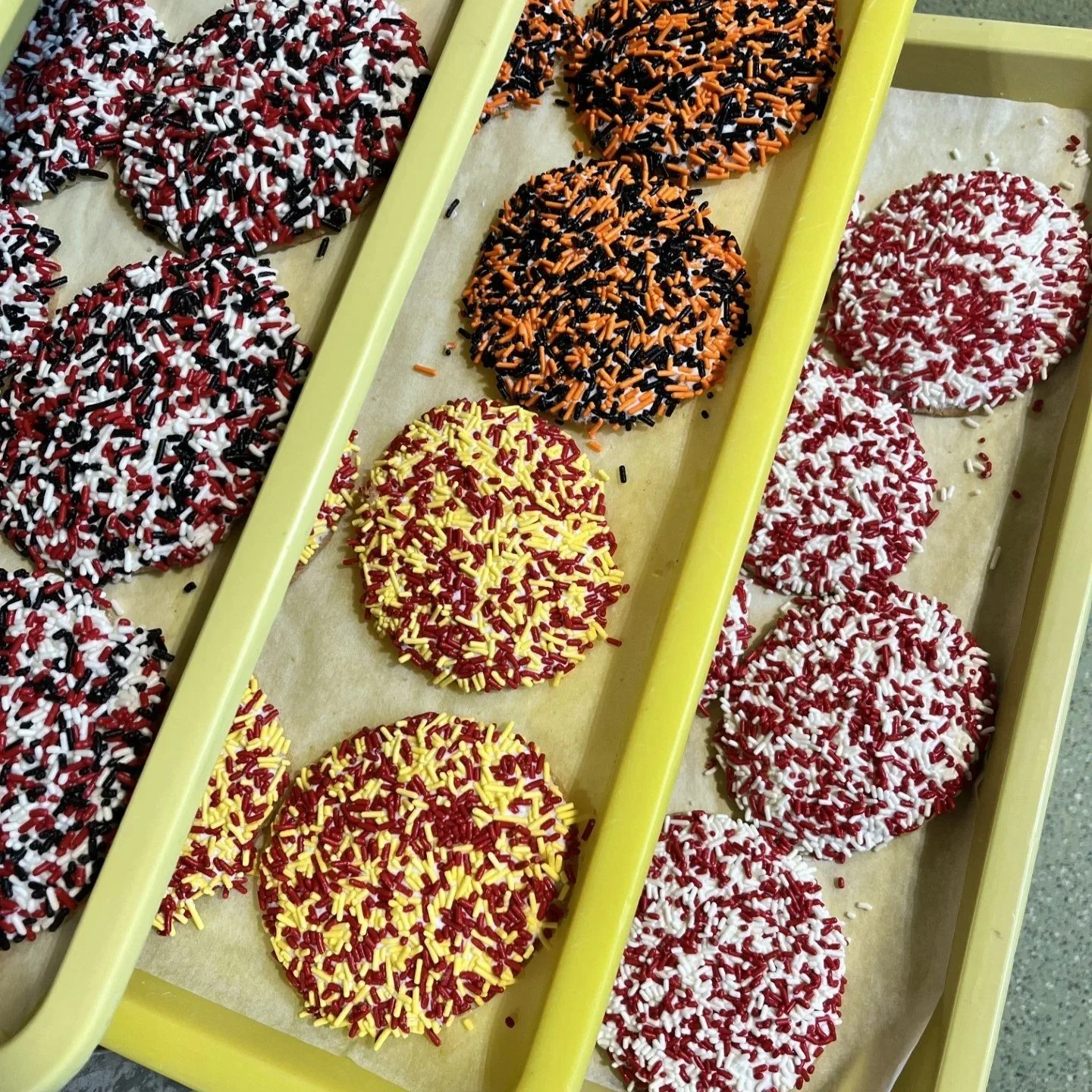 Graduation Machine Cut Cookies with Sprinkles