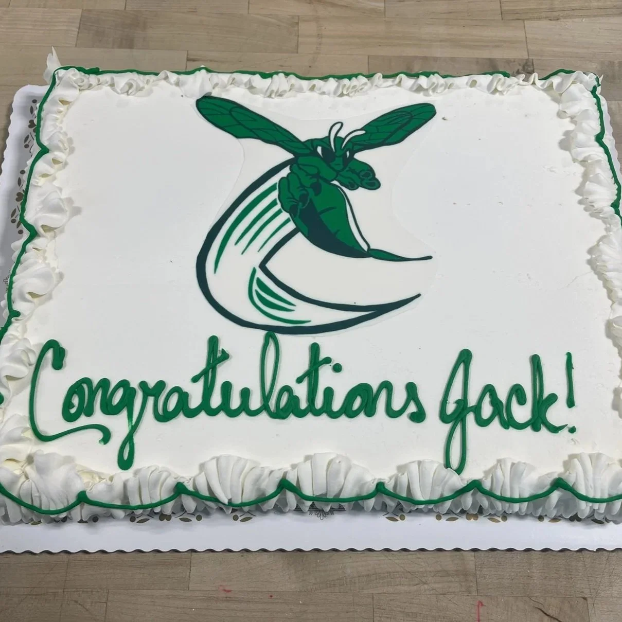 Graduation Cake with School Logo Photoscan