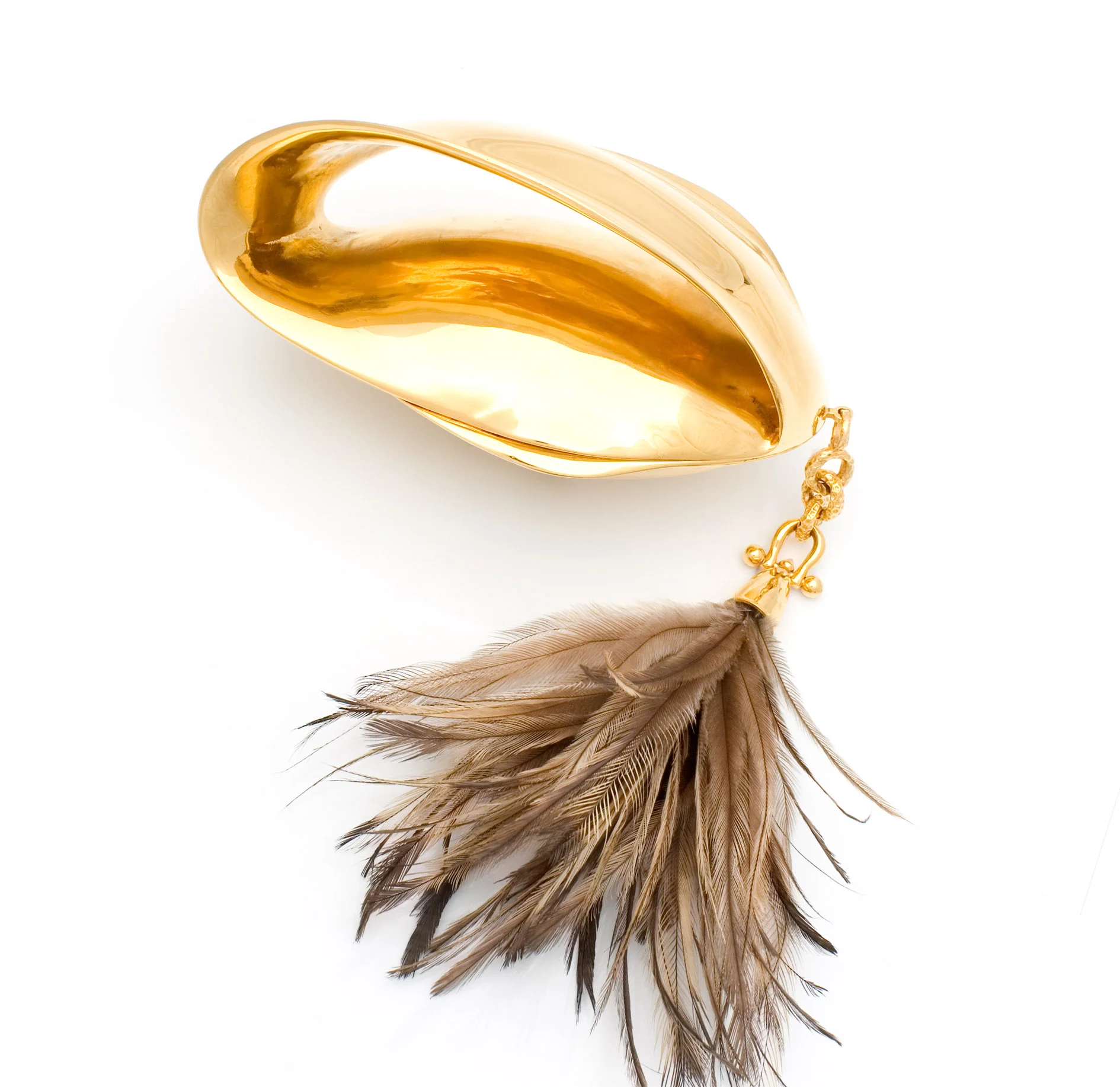 TAMLIN Golden Shell Minaudiere