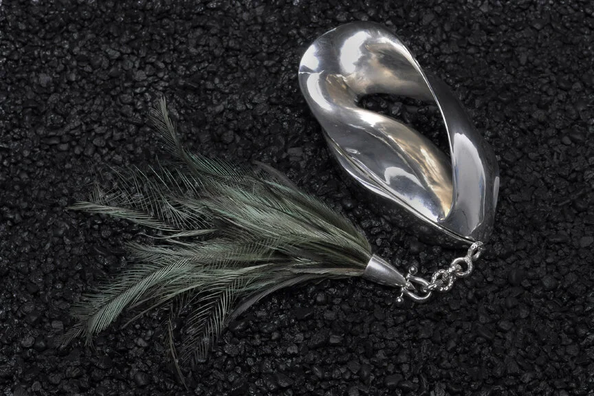 Tamlin Silver Shell Minaudiere