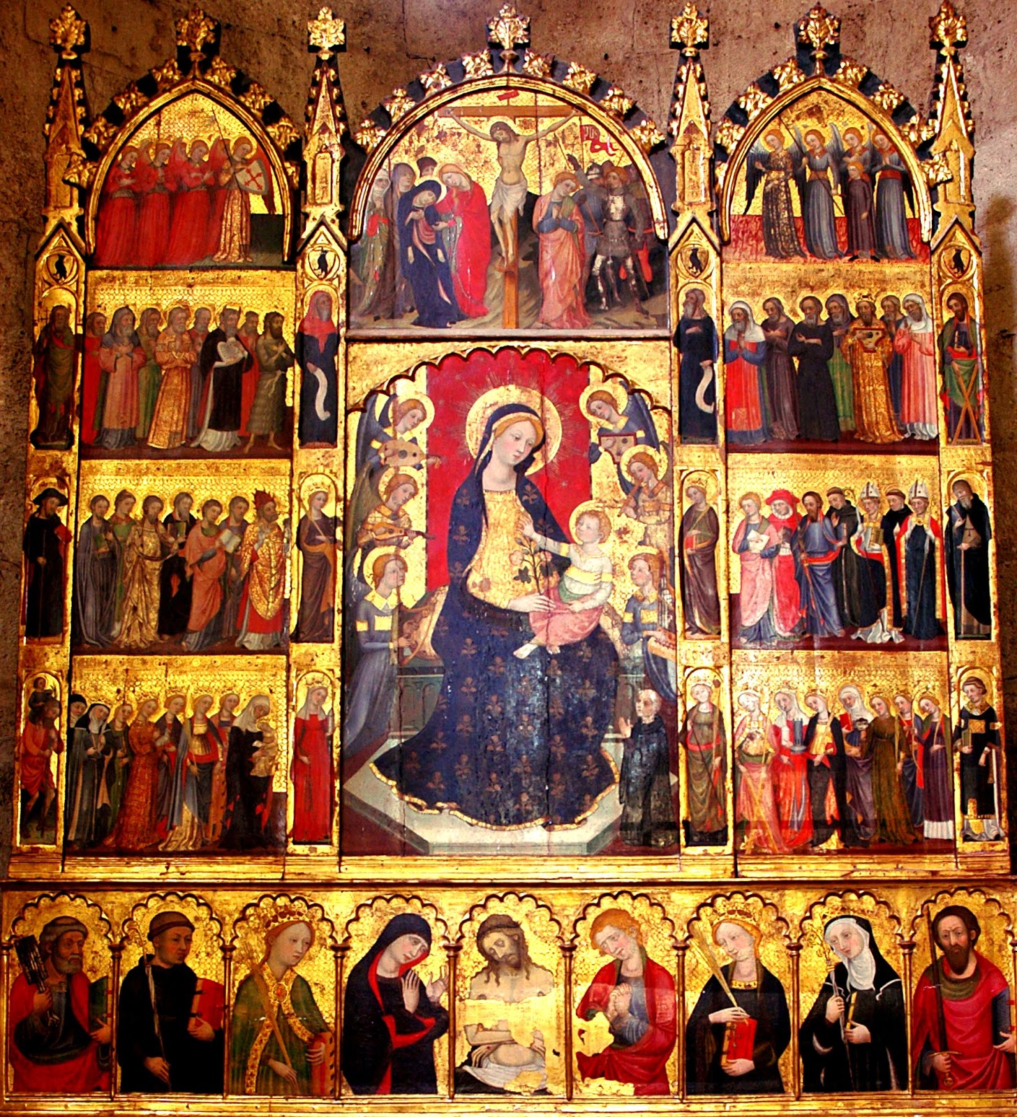 Retablo de Todos los Santos. Monasterio de Sant Cugat del Vallès, Barcelona. Año 1375.