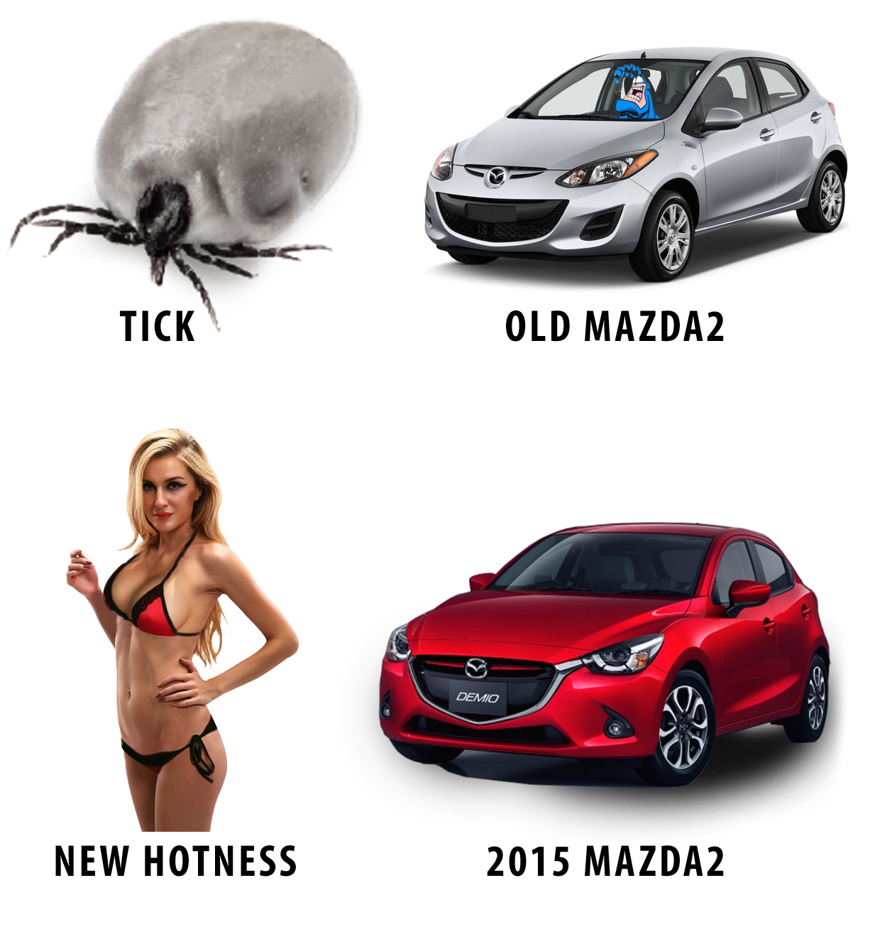 The old one looked like a tick.