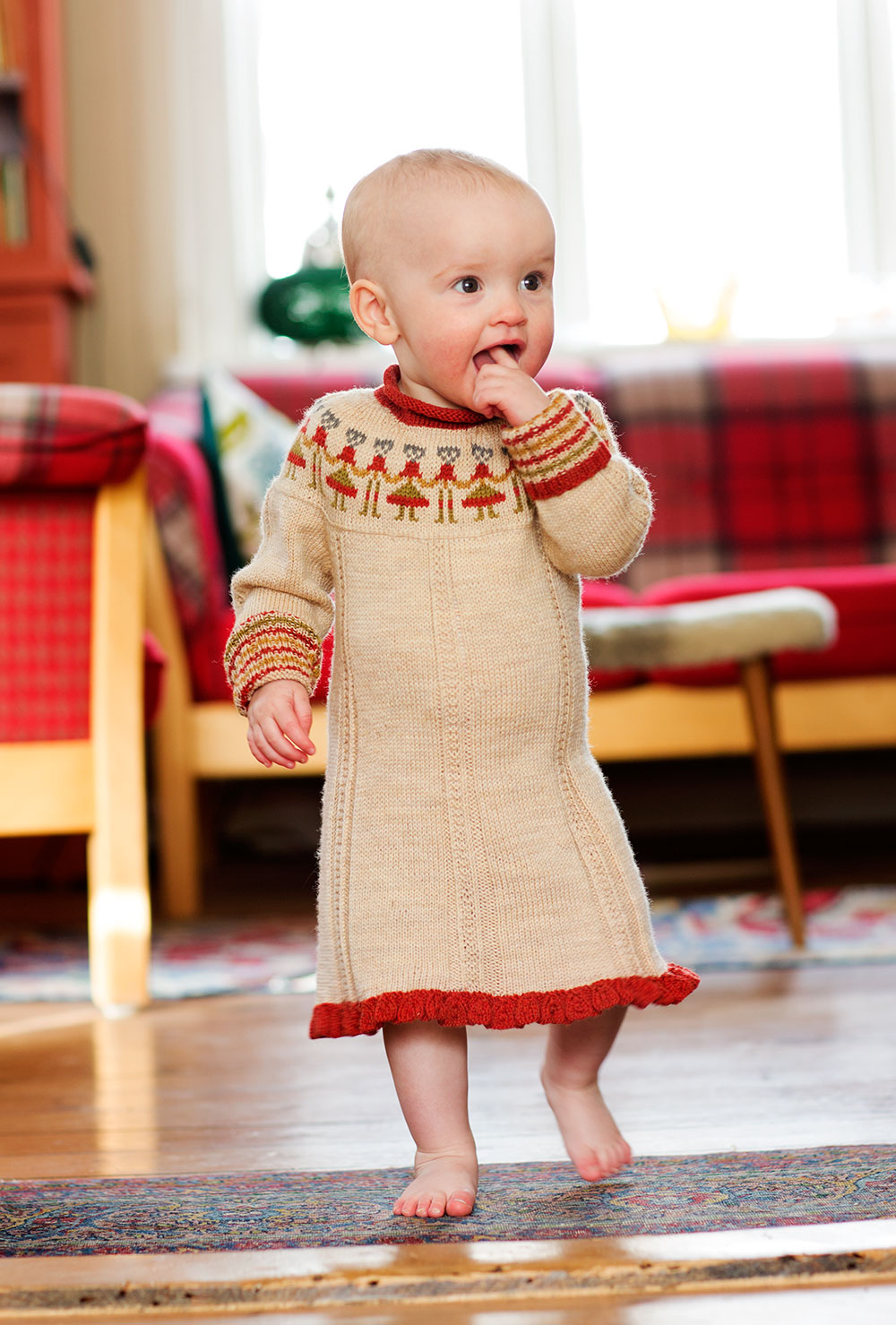 A recent knit for my granddaughter Elisabeth - my knitting victim