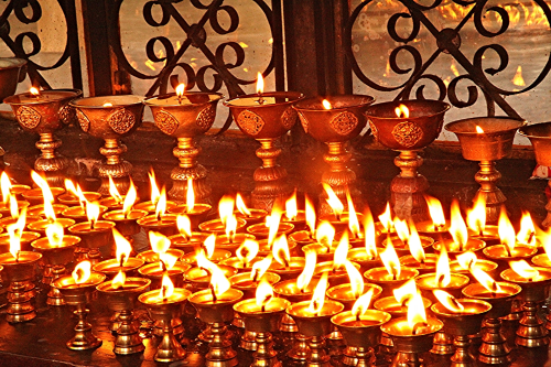  Butter lamp room at The Dalai Lama's monastery