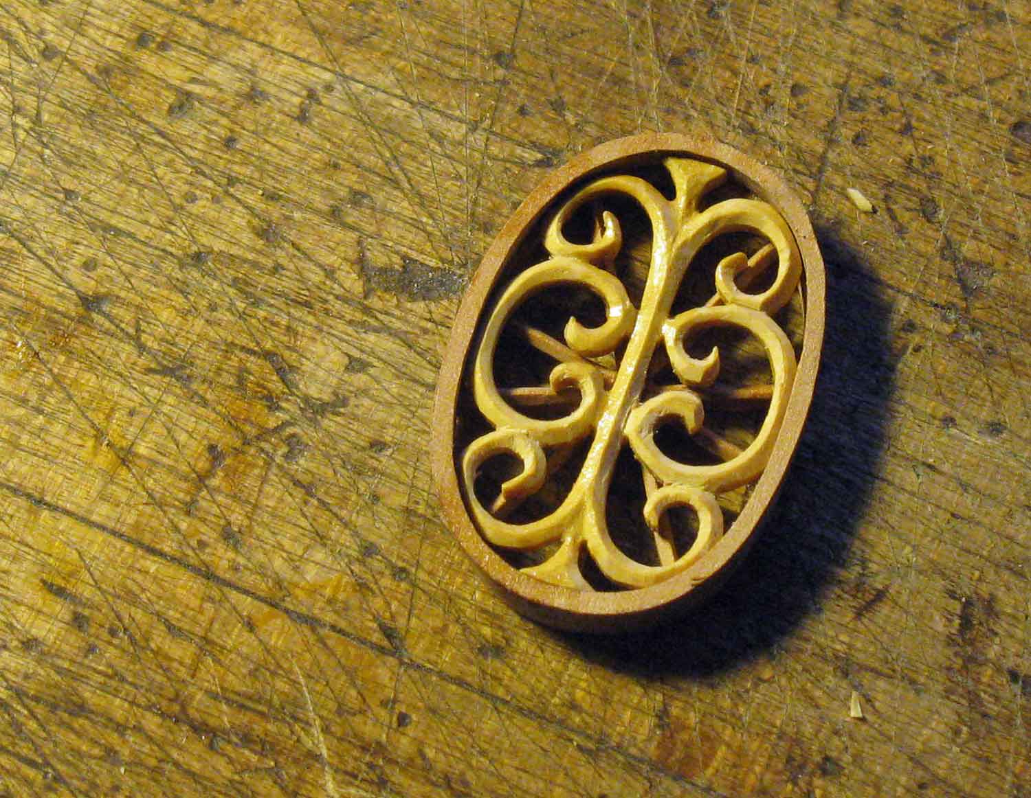 The rosette, ready to inlay