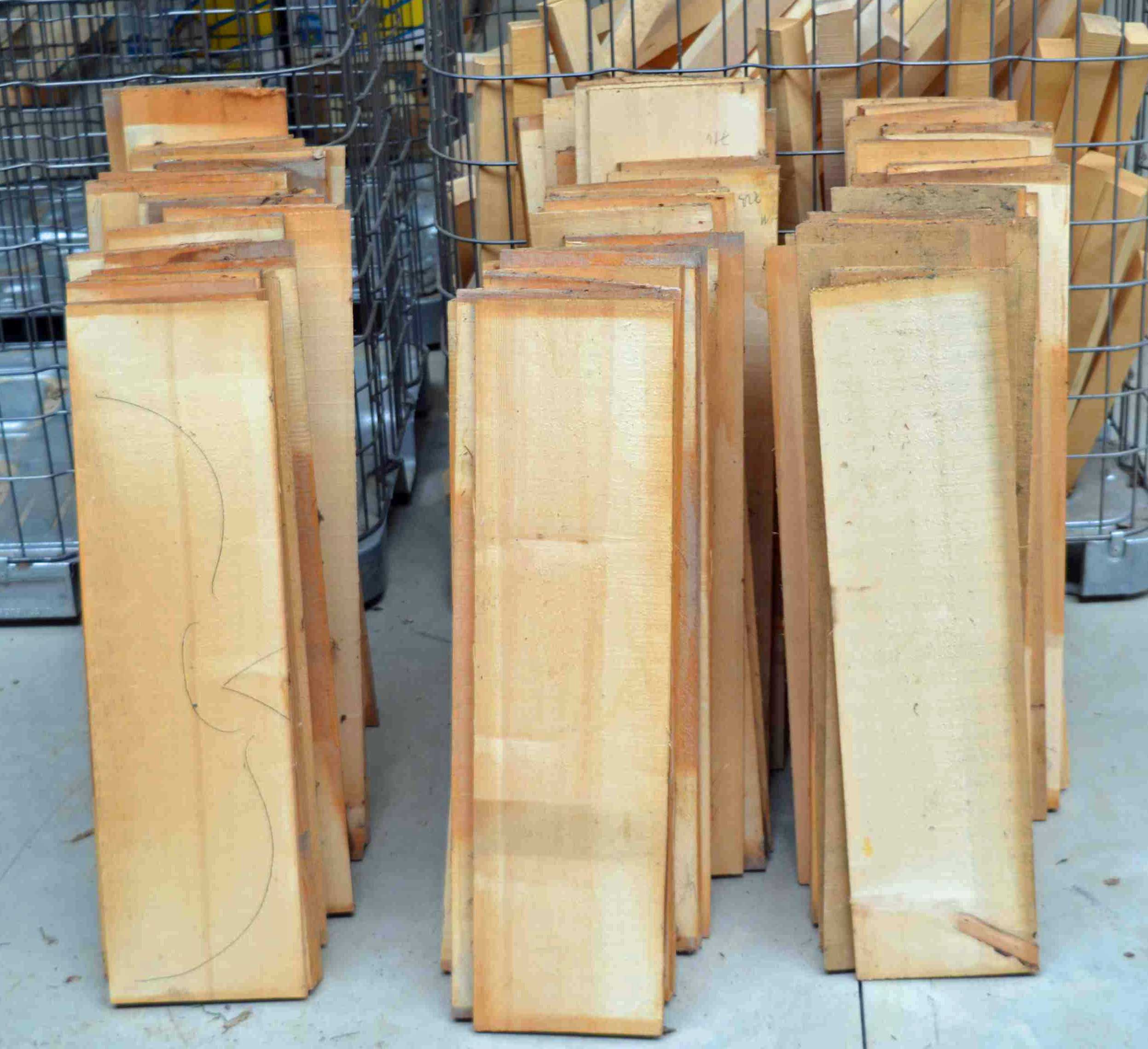 Cello tops, selected and ready to ship home.