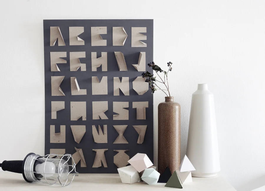 ALFABETO DE PAPEL DOBLADO by WKDY CRNVL