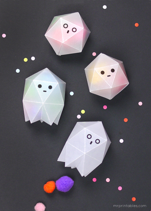 1. CAJITAS FANTASMA {vía MR. PRINTABLES }