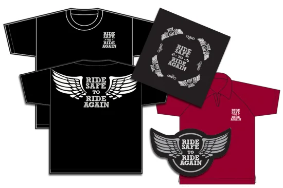 Apparel: T-Shirt / Bandana / Motorcycle Patch / Polo Shirt