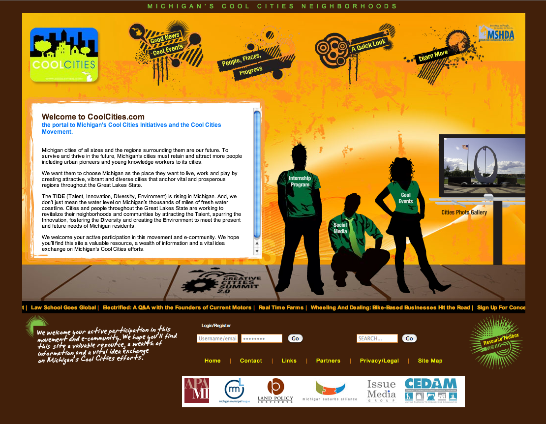 Michigan Cool Cities Website