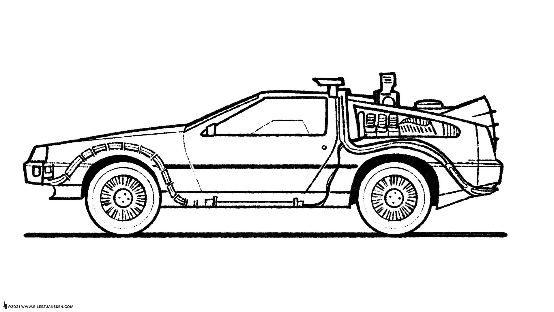 DeLorean time machine - Outline