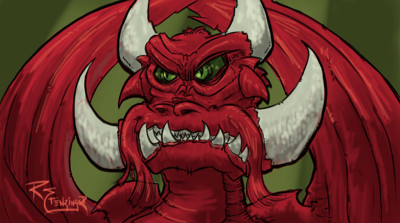 Red Dragon - Sketch and Quick Painting