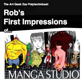 In this episode I reflect on my first few weeks of using of Manga Studio.
Adobe Photoshop
Manga Studio
Bizarro
Krishna Sadasivam of PC Weenies
Jonathan Rector
Bryon Wilkins
Web Comic Alliance - Getting Started With Manga Studio
Rob’s 10 Finished Pages on 24 Hour Comic Day, All in Manga Studio
Google Sketchup
Export Sketchup to Obj (normally a Pro feature, this is a Ruby script work-around)
Follow Rob on Twitter or his blog at Interactive-Storyteller.com