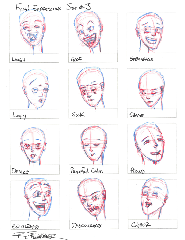 Girl face expressions sketches Royalty Free Vector Image