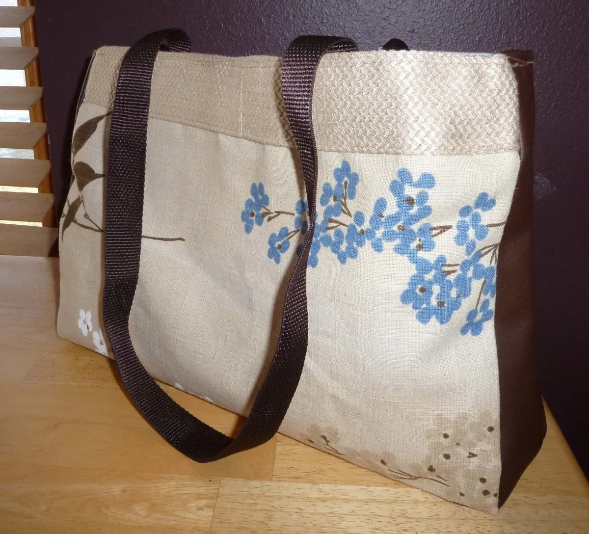 Leather-Sided Tote
