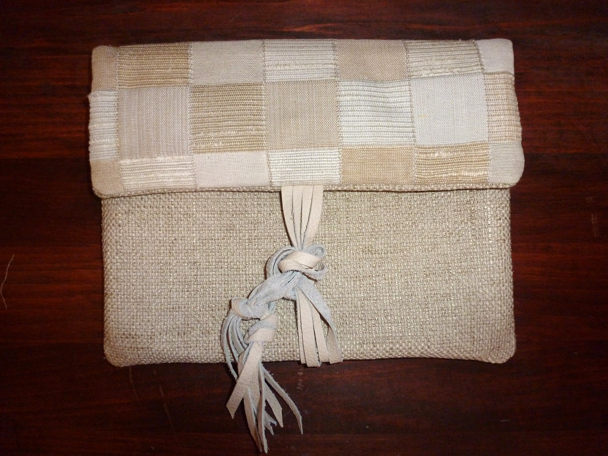 Checkered Tri-Fold Clutch