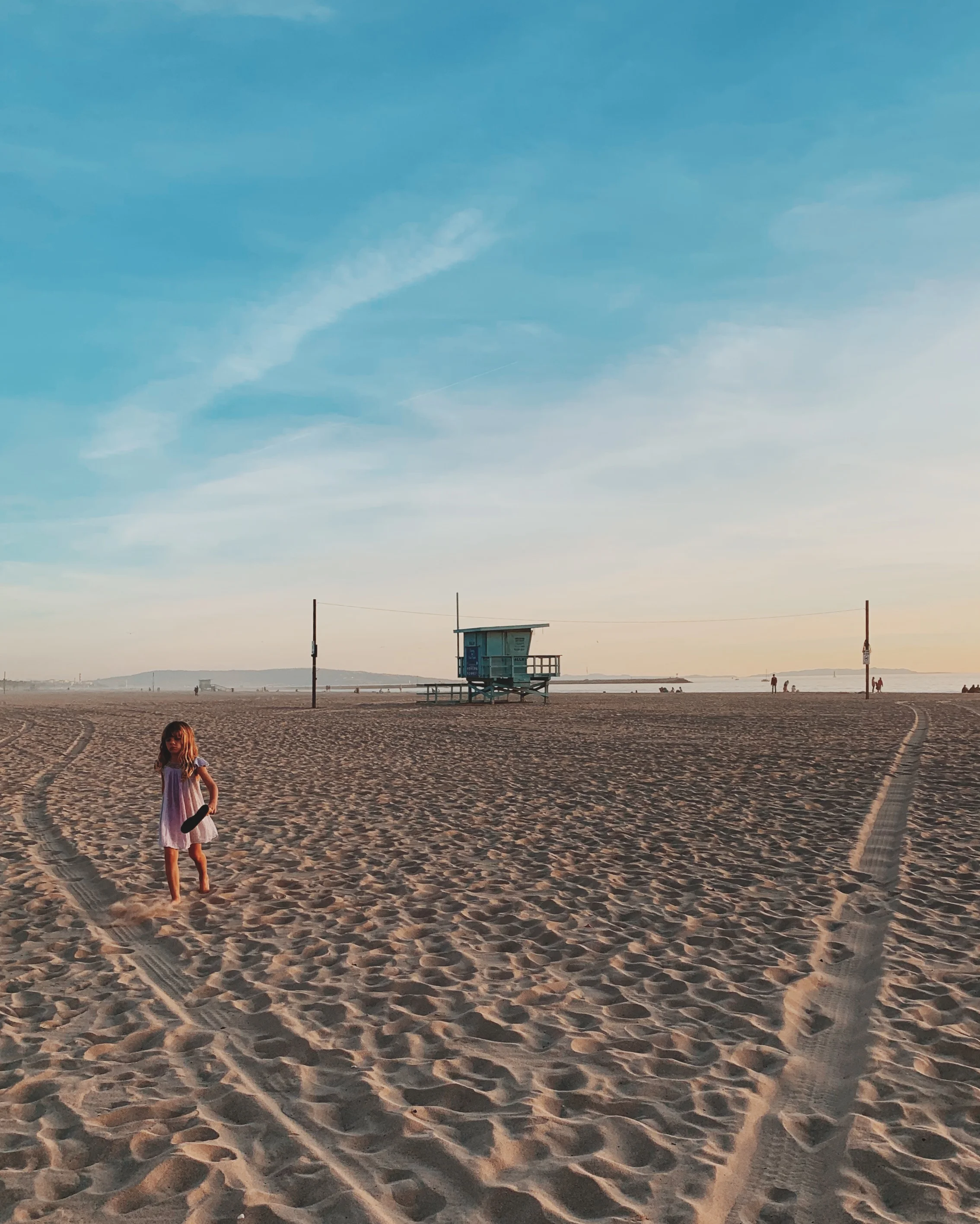 Homeward bound on a January beach day