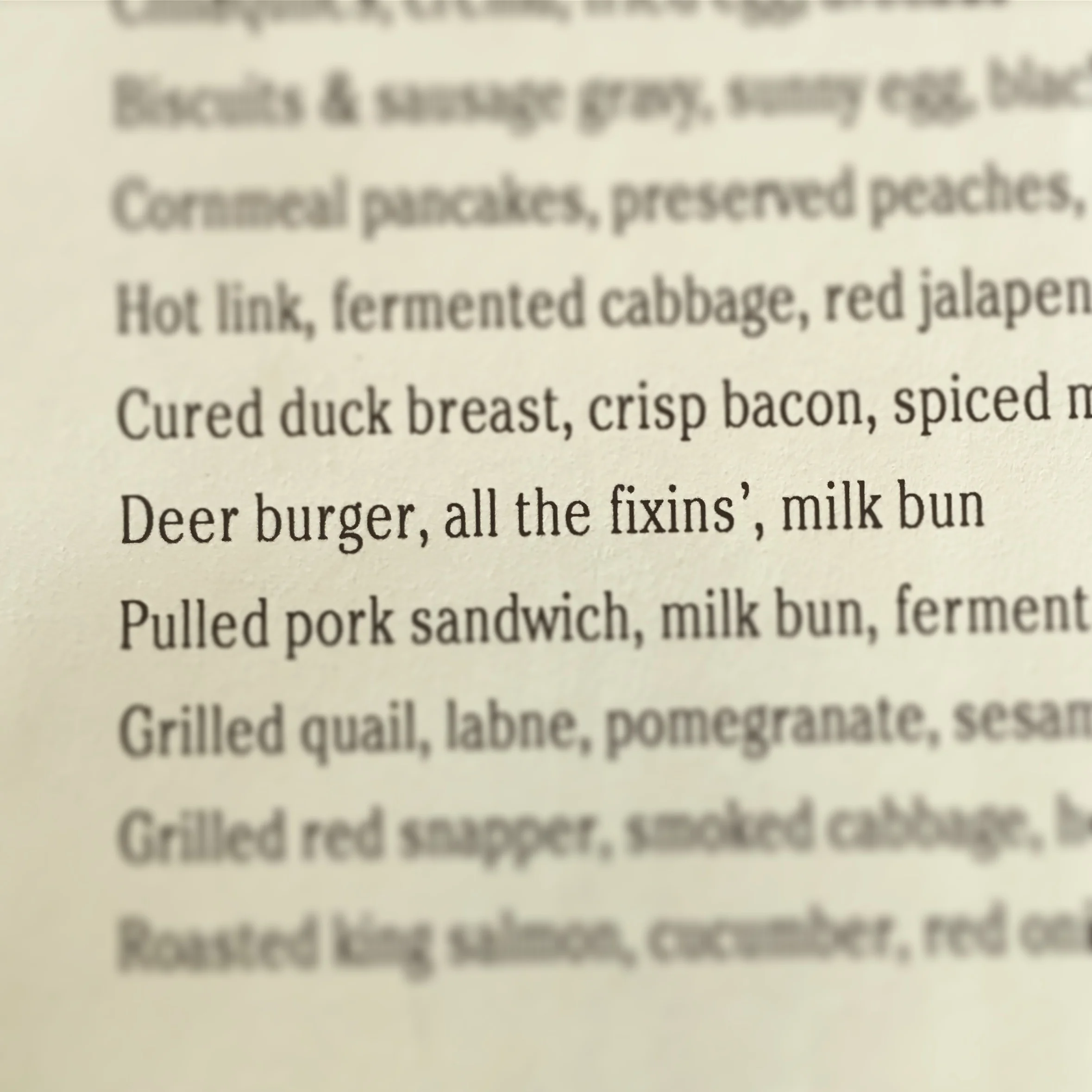 From the menu at Manuela