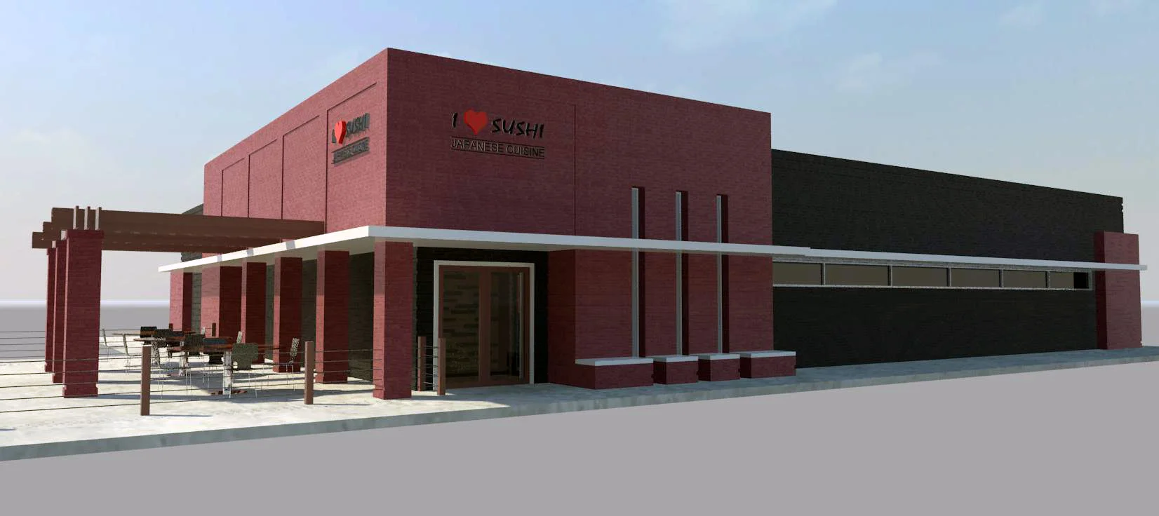 Rendering of Exterior and Entry