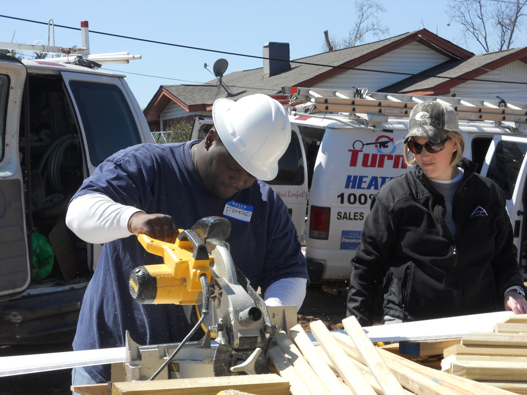 Edmond and April cut trim pieces