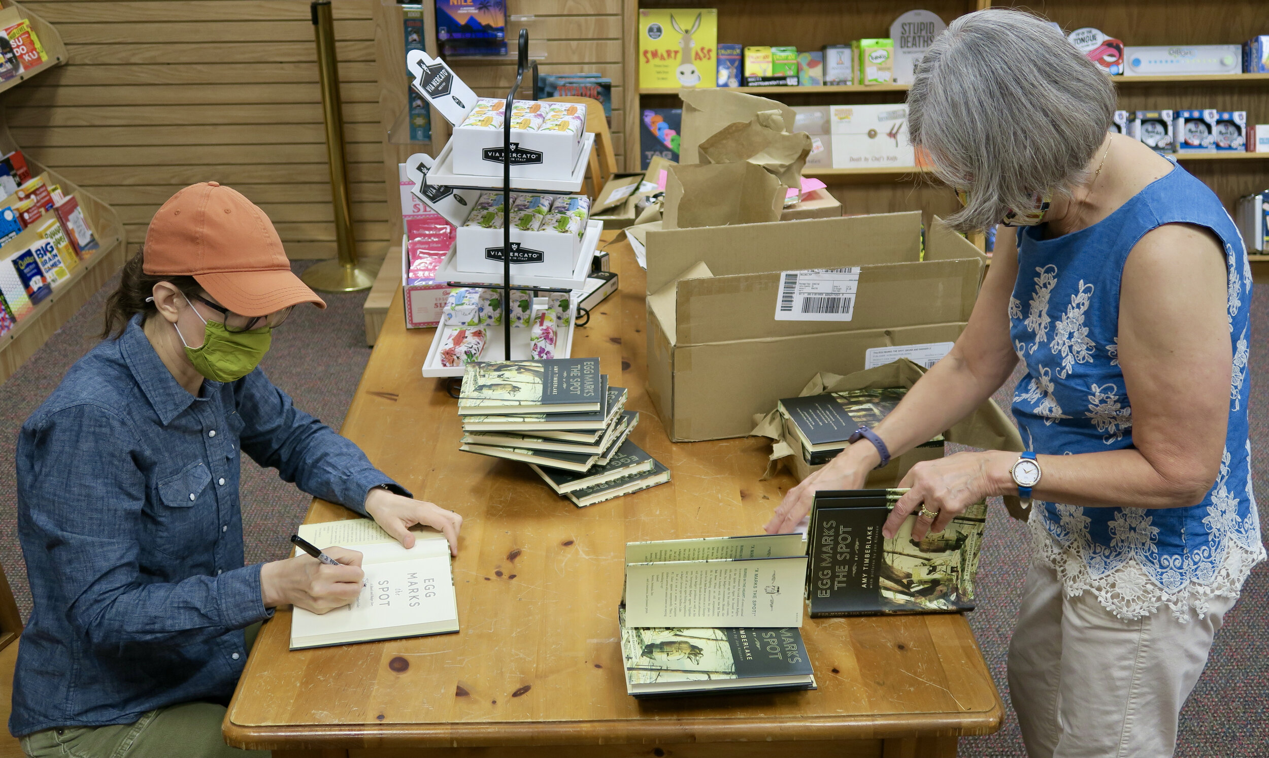 Bookseller Anne Swanson helped! Thank you, Anne!