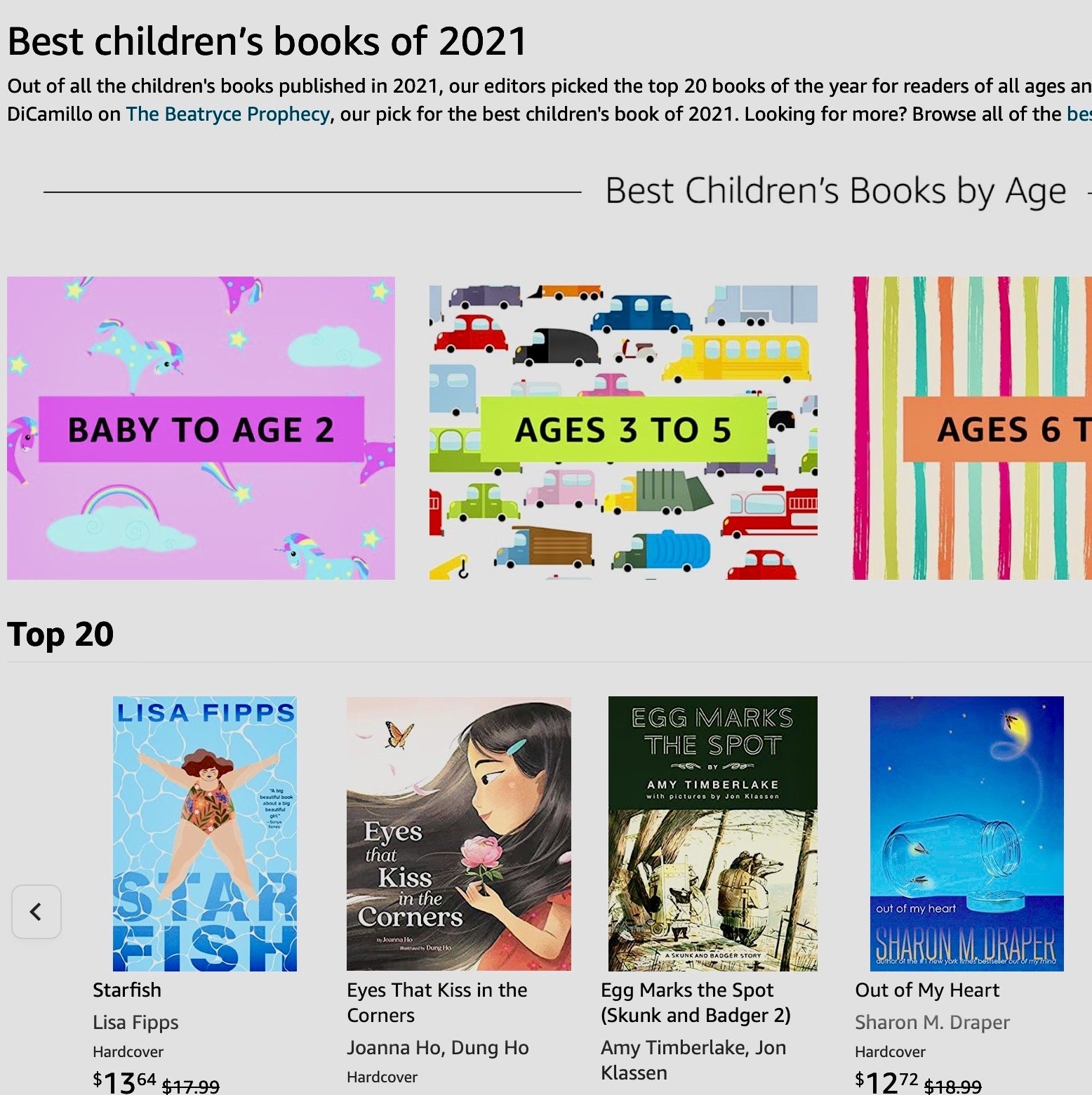 11/16/21 Amazon named EGG MARKS THE SPOT a top 20 kids book of 2021!