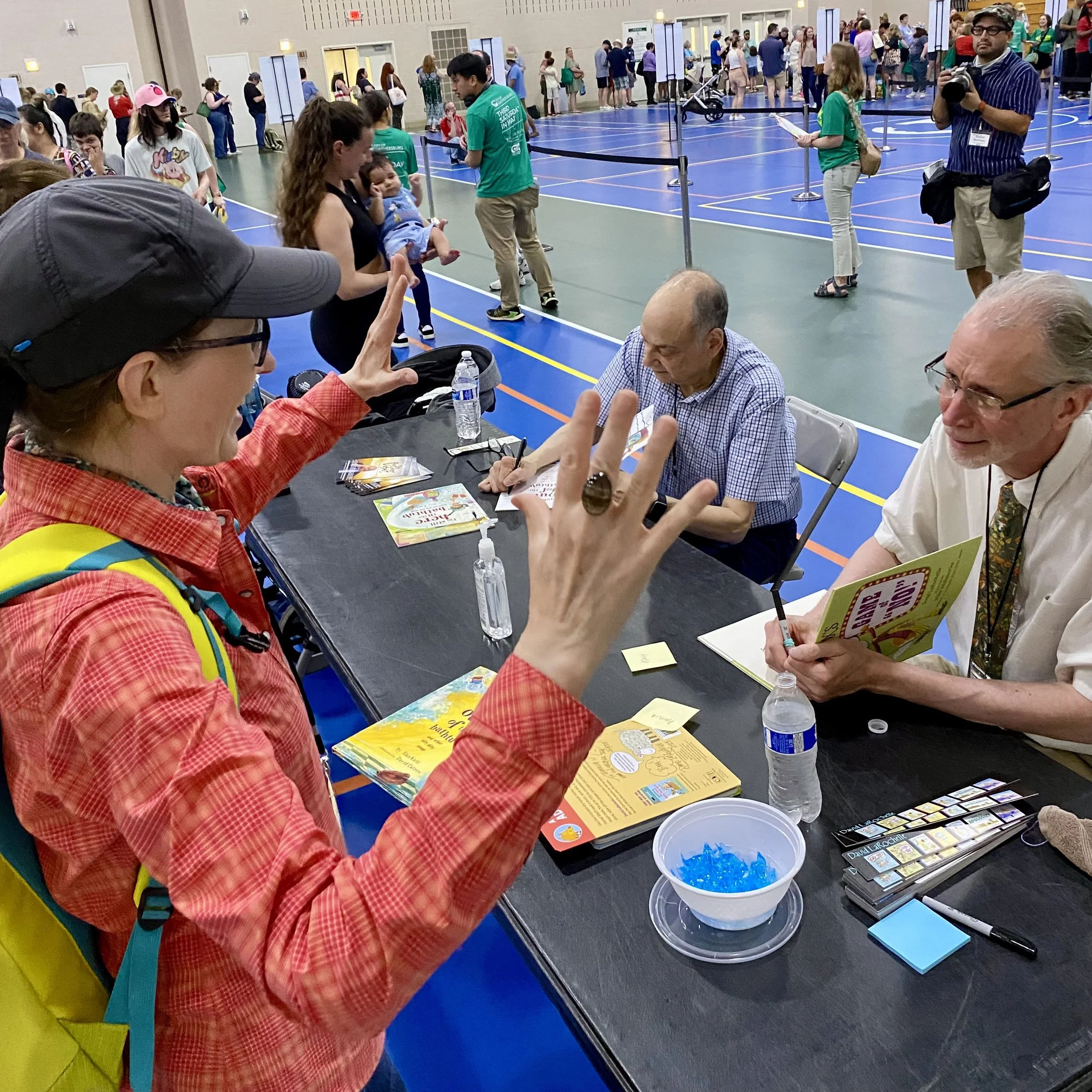 May 2025 -- Being a fan at Gaithersburg Book Festival!