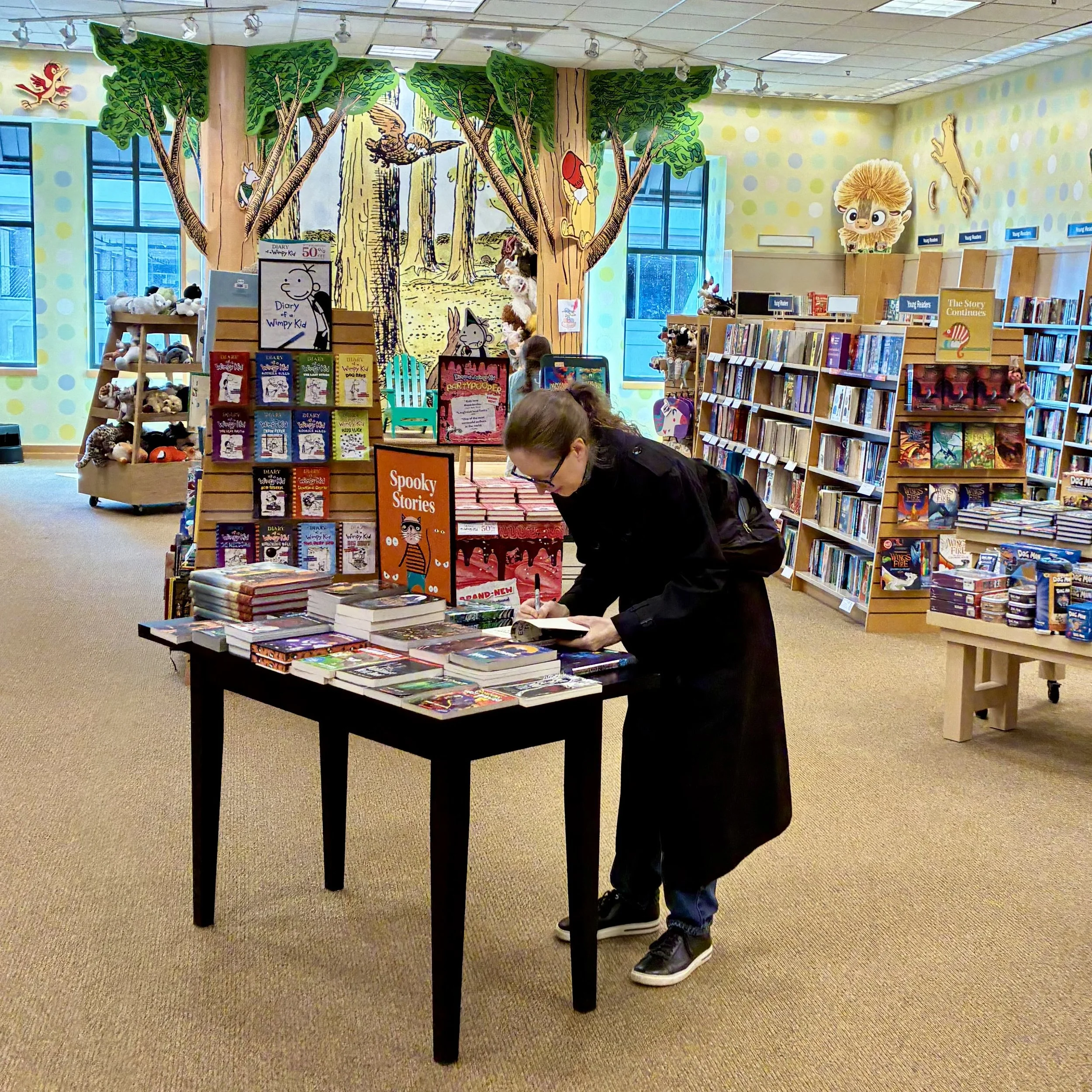 A Barnes & Noble store reached out, so I sign books at a Barnes & Noble on the way up to Milwaukee