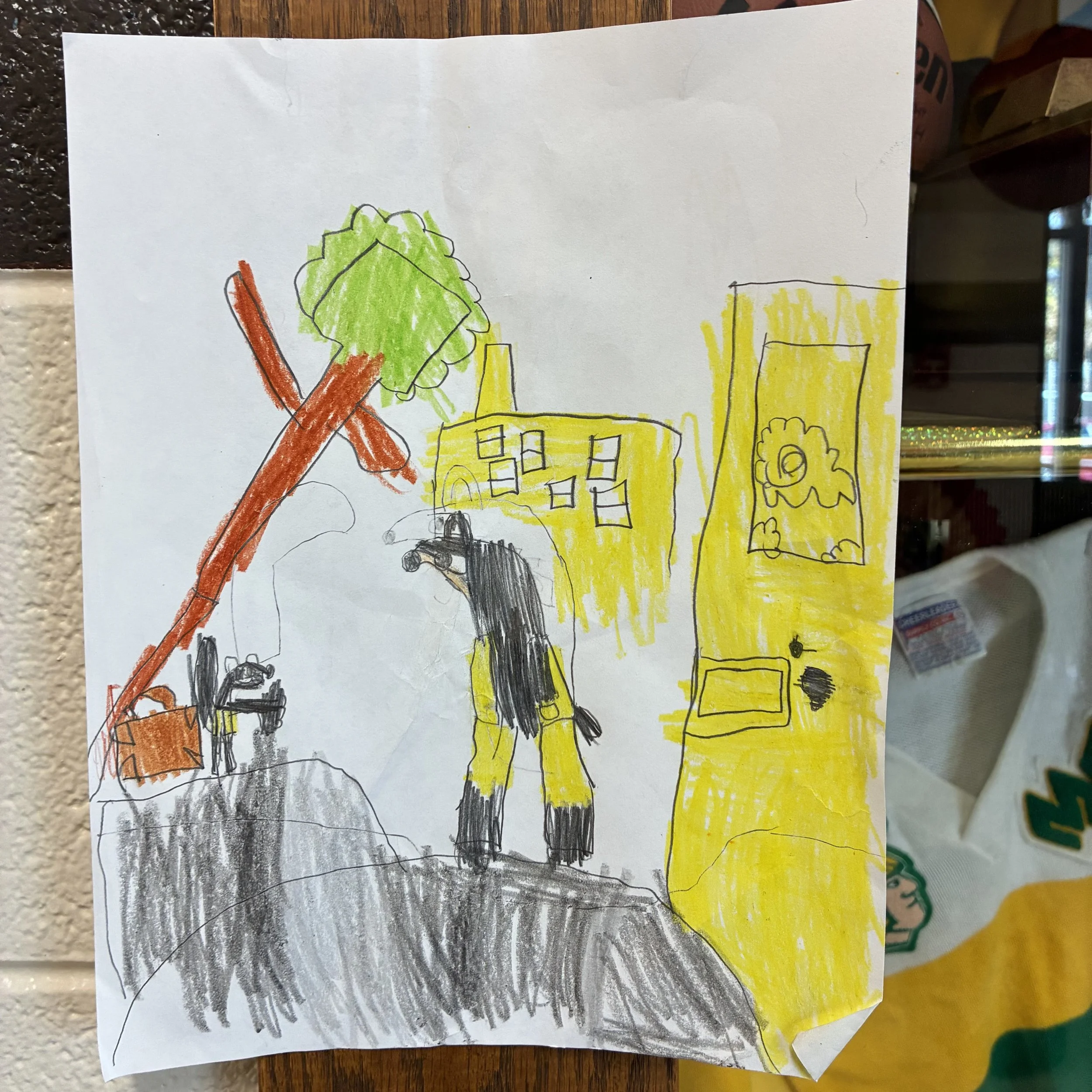 Liked this version of Skunk and Badger posted on one of the school doors.