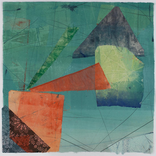 Asunder 8, monotype on Asian paper, 25 x 25