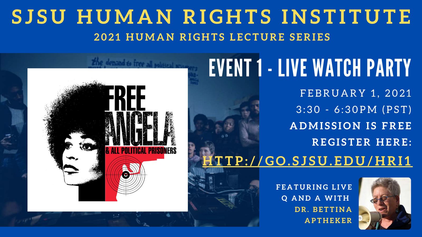Human Rights Lecture Series Features Lectures on Black Feminism, Socialism and the Work of Dr. Angela Davis