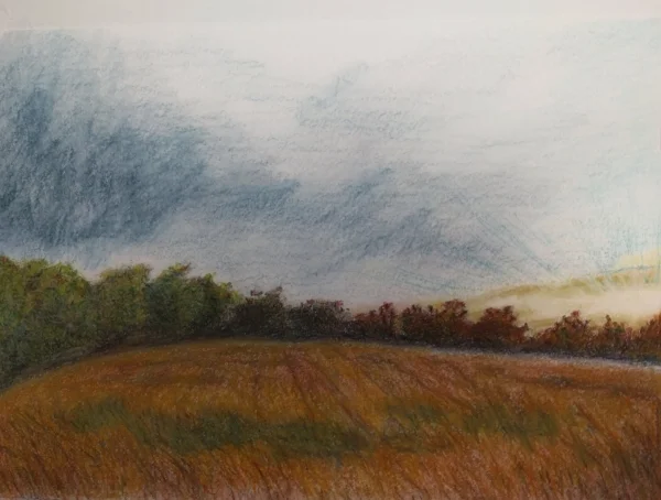 John's first attempt with these pencils. 4x6, on Strathmore ready cut watercolor paper, hot pressed.