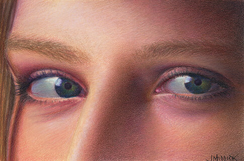 Two Eyes Study - colored pencil