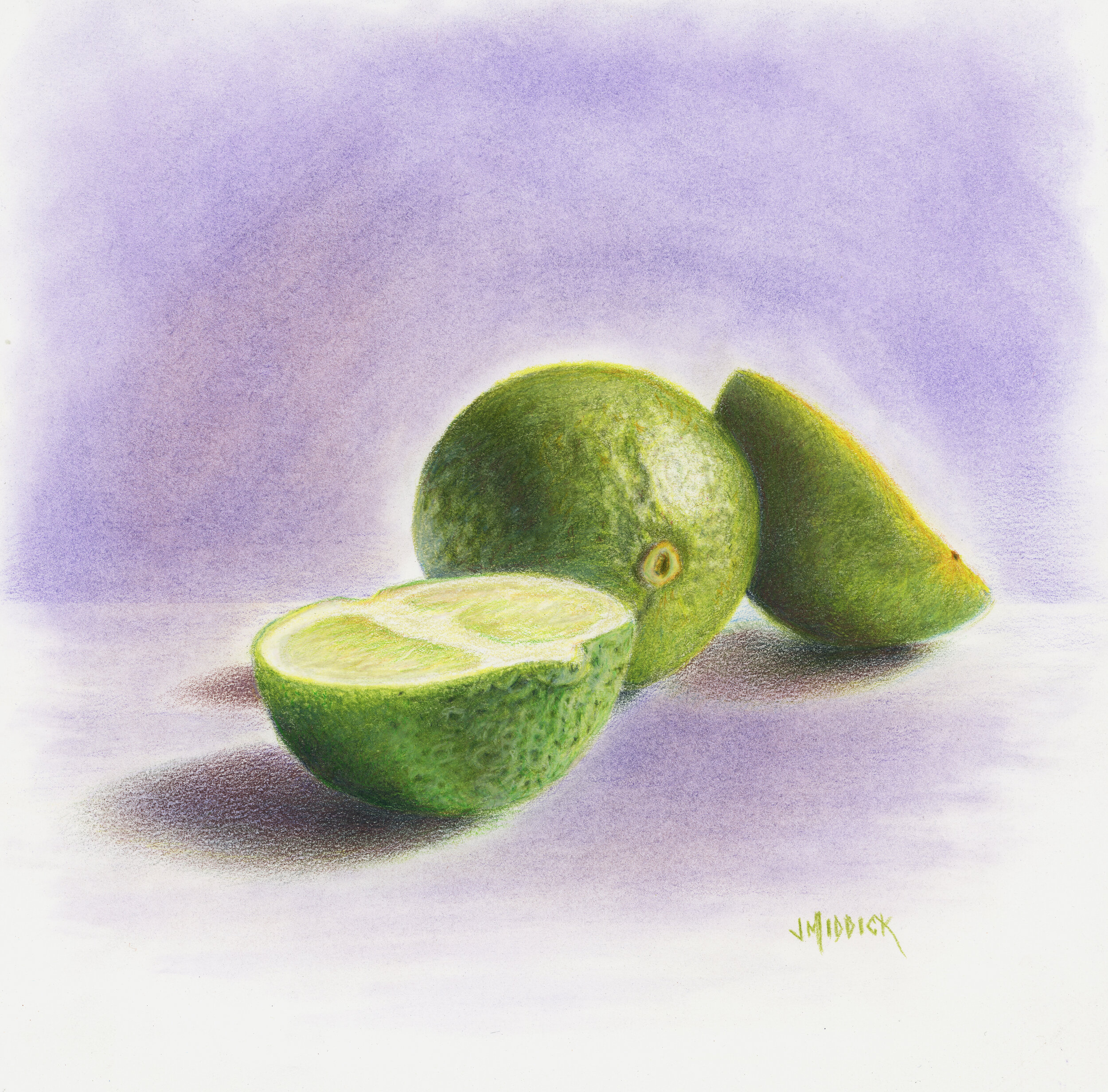 Limes Study - colored pencil