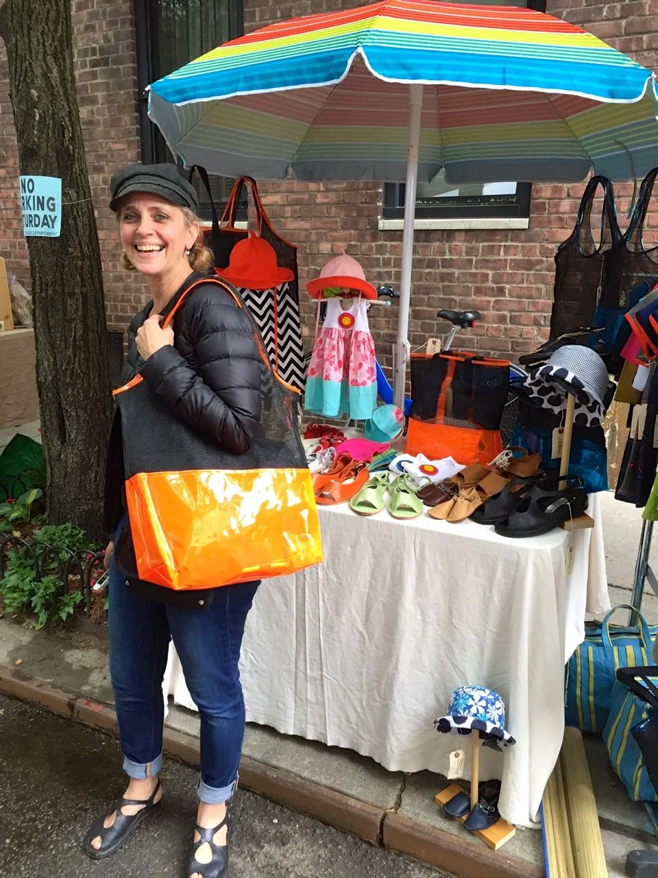 Emily Spray and some of her hand made wares (more at emilyspray.com) 