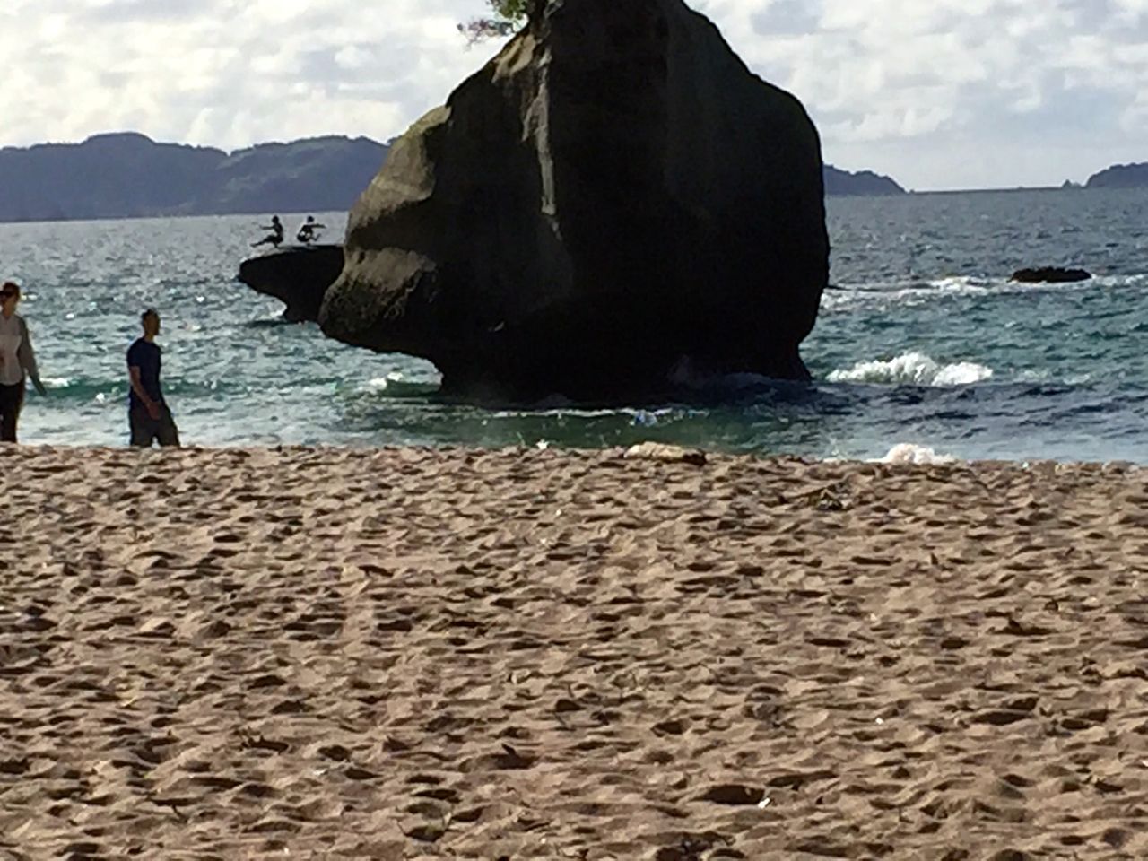 The beach at Cathedral Cove