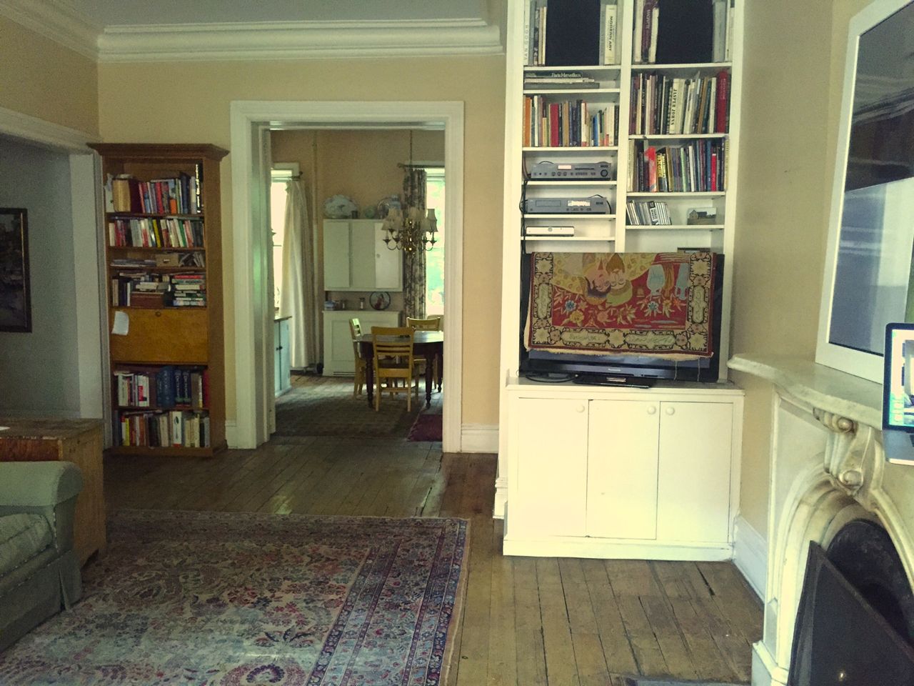The living room tonight on its way to a new zen state it hasn't known for decades. I'll keep you posted. 