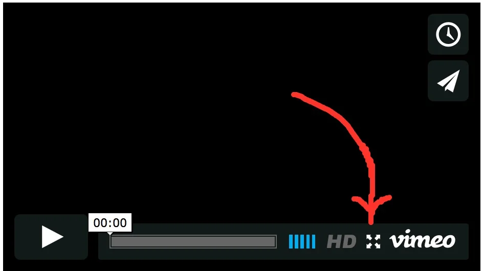 PS Click on the white arrow in the middle of the 'comedic brilliance' video screen and then, for a bigger video player, click on the white 'flower' just under the words: "Meet Louise". 